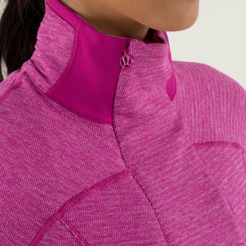 LULULEMON Base Runner 1/2 Zip Raspberry Pink Size 10 - Picture 6 of 16